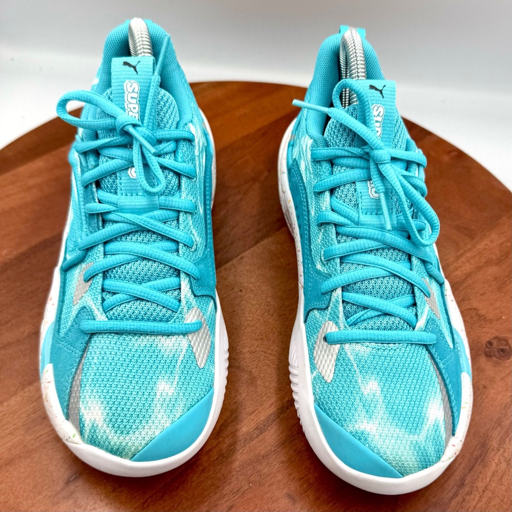 Puma Super Mario Sunshine RS-Dreamer‎ Basketball Shoes Blue 195077-01 Youth 6C